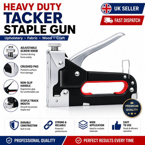 Heavy duty tacker staple - duty, gun