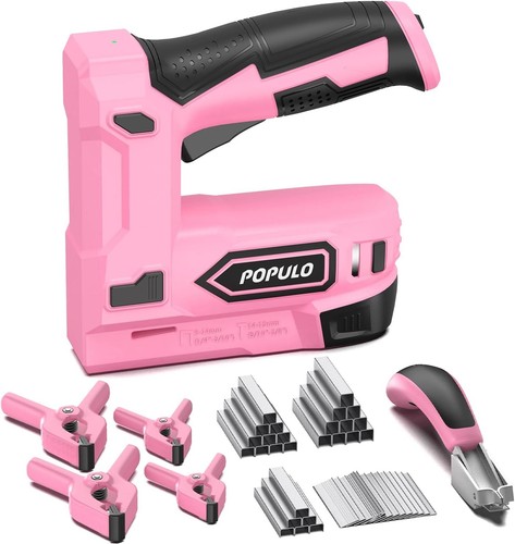 Electric staple gun pink - 4v,