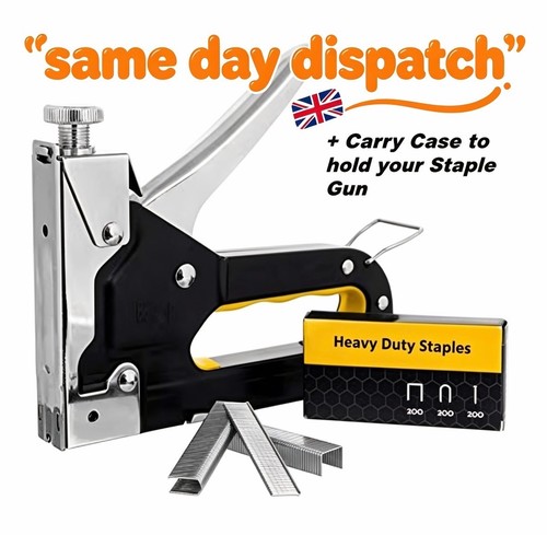 Staple gun heavy duty - staple, for